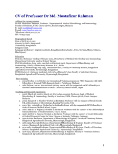 List of Scientific publications of Dr. Md. Mostafizur Rahman