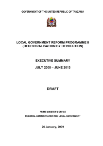 Local Government Reform Programme II
