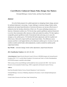 Cost-Effective Unilateral Climate Policy Design: Size Matters