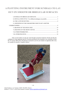 i) sundials on irregular surfaces…