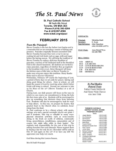 February Newsletter 2015 - Toronto Catholic District School Board