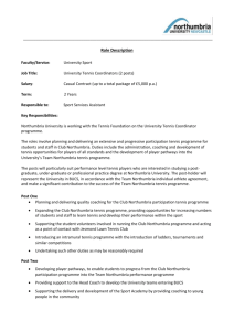 Role Description Faculty/Service: University Sport Job Title