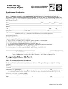 Egg Request Form - Oregon Department of Fish and Wildlife
