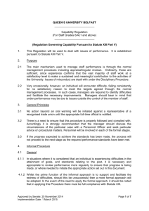 Capability Procedure for Staff Grades 6, Ac1 and Above