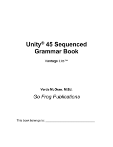 Unity® Enhanced Grammar Book