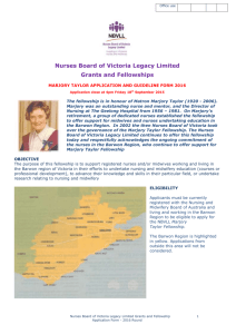 Grants and Fellowships - Nurses Board of Victoria Legacy Limited