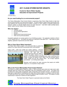 clean storm water grant - Fresno Metropolitan Flood Control District
