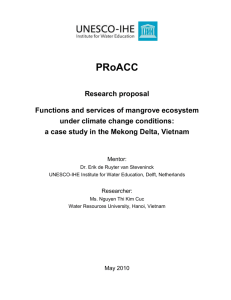 Mangrove ecosystem under climate change - PRoACC - UNESCO-IHE