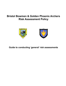 Risk assessment policy - Bristol Bowmen and Golden Phoenix Archers