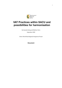 VAT Practices within SACU and Possibilities for
