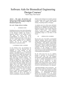 Software Aids for Biomedical Engineering Design Courses