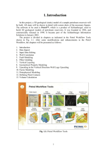 Introduction In this project, a 3D geological (static) model of a