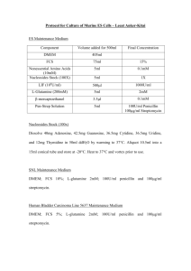 Protocol for Culture of Murine ES Cells – Leeat Anker