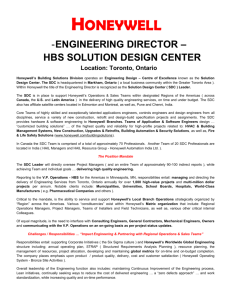Honeywell - ENGINEERING DIRECTOR – HBS SOLUTION DESIGN