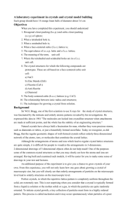 A laboratory experiment in crystals and crystal model building