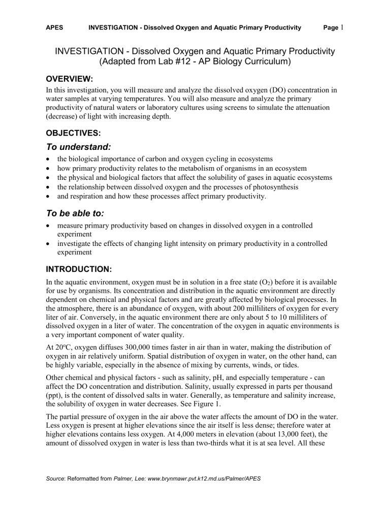 investigation-dissolved-oxygen-and-aquatic-primary