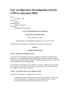 Law on Operative Investigation Activity (1994 as amended