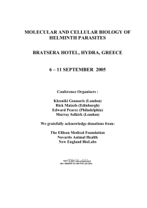 2005 Conference Programme. - Molecular and Cellular Biology of