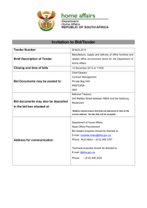 a the tender documents - Department of Home Affairs