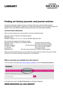 Finding art history journals and journal articles