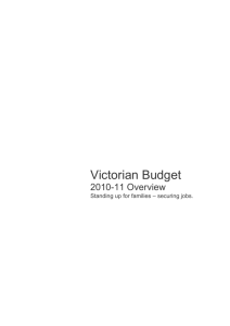 Victorian Budget - Department of Treasury and Finance