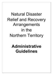 A Guide to the Natural Disaster Relief Arrangements