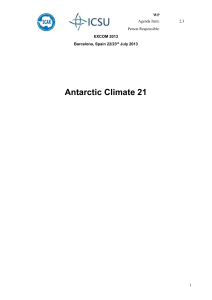(Paper title:) - The Scientific Committee on Antarctic Research