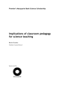 Thematic curriculum and pedagogy - NSW Department of Education