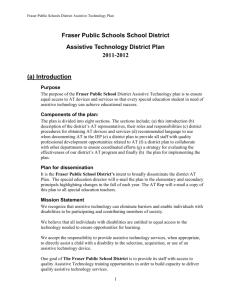 Assistive Technology District Plan