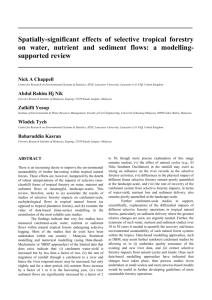 Spatially significant effects of selective tropical forestry on water