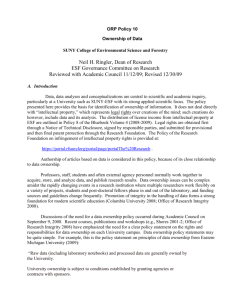 ORP Policy 10 - SUNY College of Environmental Science and Forestry
