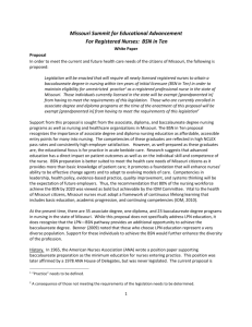 White Paper - Educational Advancement of Registered Nurses