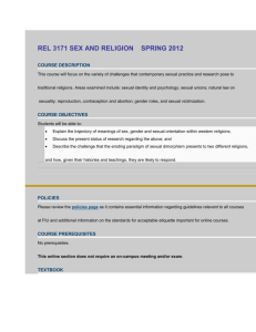 Syllabus - Department of Religious Studies