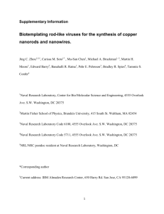 Biotemplating rod-like viruses for the synthesis of copper nanorods