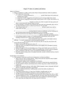 Chapter 19 indoor air pollution and solutions