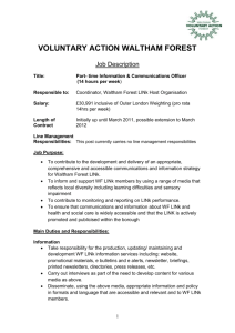 Job Description - Voluntary Action Waltham Forest