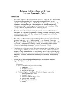 Unit/Area Review - Leeward Community College