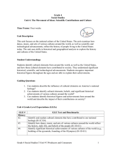 Unit 4 Movement of Ideas: Scientific Contributions/Culture