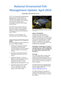National Ornamental Fish Management Update: April 2014