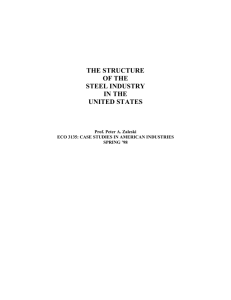 Sample Paper: Structure of the Steel Industry