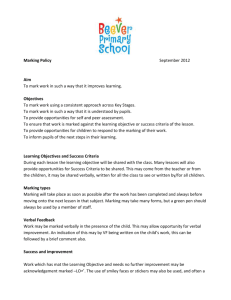 Marking Policy - Beever Primary School