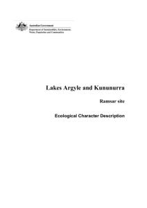 Lakes Argyle and Kununurra Ramsar Site Ecological Character