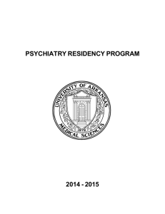 psychiatry residency program - UAMS Psychiatric Research Institute