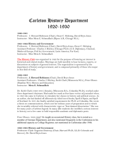 Carleton History Department
