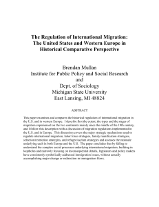 The Historical Regulation of International Migration: