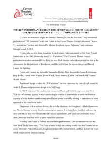 For immediate release - Center Theatre Group