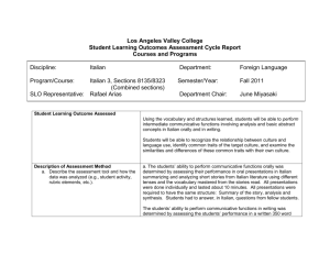 REPORT - Italian 3 - Los Angeles Valley College