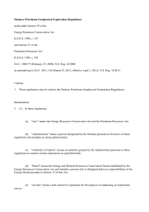 Onshore Petroleum Geophysical Exploration Regulations