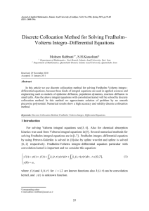 Discrete Collocation Method for Solving Fredholm Volterra Intergro