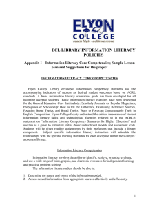 ECL Library Information literacy Policies – Appendix i